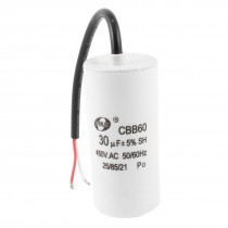 AC 450V 30uF Cylindrical Non Polar Washing Machine Motor Run Capacitor
