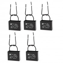 5 Pcs CBB61 Model AC 450V 5uF 5% Tolerance Fan Motor Running Capacitor