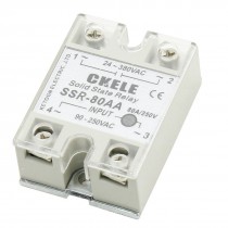 SSR-80AA 80A Single Phase DC to AC Solid State Module Relay w Cover