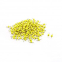 DIY PCB Board Yellow Ceramic Bead Test Endpoint Pin Gold Tone 200 Pcs