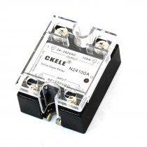 AC 24-280V to 90-250V 100A 1 Phase Metal Polished Base Solid State Relay