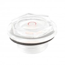 24mm Thread Dia Air Compressor Fittings Clear Plastic Oil Sight Glass