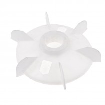 Y132 Machine Part White Plastic Inner Dia 3.7cm Six Leaves Motor Fan Blade