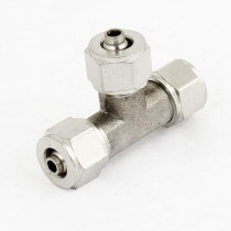 Chrome Plated Solid Brass 3mm x 4mm 3 Ways Push in T Designed Quick Fitting