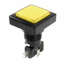 5Pin Yellow Momentary SPDT Square Pushbutton Switch for Game Machine