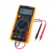 DT-9205A AC/DC Resistance LCD Digital Multitester Text Equipment Yellow Black