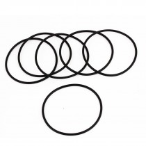 6 Pcs 68mm External Dia 3mm Thickness Industrial Rubber O Rings Seals Black