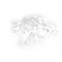 100 Pcs 10ml Round Bottom Micro Centrifuge Tubes w Attached Caps Clear White