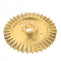 Water Pump Part Double Side 68mm Diameter Gold Tone Brass Impeller