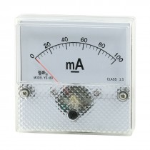 YS-80 DC 0-100mA Fine Tuning Dial Current Tester Panel Meter Ammeter