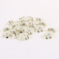 10 Pcs Plastic Shell CR2032 Button Cell Battery Socket Holder Case Off White