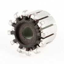 10.3mm Height 12mm OD 12 Tooth Electric Motor Commutator Silver Tone