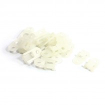 20 Pcs 4 Way 5.5mm Width Wire Cable Tie Holder White Plastic Mounting