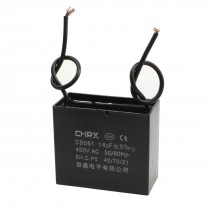 CBB61 450VAC 14uF 5% Tolerance Non Polar Fan Motor Running Capacitor