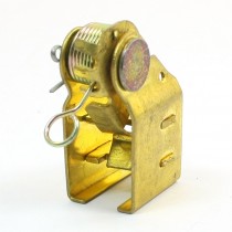 Repairing Parts Gold Tone Metal 7x15 Carbon Brush Holder