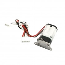 Rectangle DC Reduction Gear Box Motor 200RPM 3V 10mA w Cables