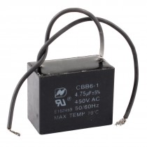 Metallized Polypropylene Rectangle Motor Fan Capacitor 450VAC 4.75uF CBB61