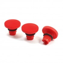 Red 0.35 Male Thread Diameter Oil Plug for Air Compressor Rubber Gasket 3Pcs