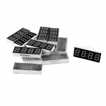 10 Pcs 40mm x 16mm Common Cathode 4 Bits 0.39" Red LED Display Digital Tube