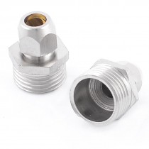 1 2" PT Male Thread Adapter Hose Quick Joint Coupler Silver Tone 2 Pieces