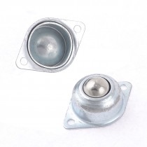 Home Office Computer Chair Silver Tone Eye Shape Design Ball Transfer Unit 2 Pcs