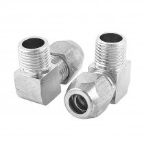 2 Pcs 1 8" PT Male to 6mm Elbow Quick Coupler Pneumatic Pipe Fitting Connector