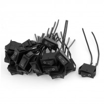 16 x AC 250V/16A 125V/20A SPST 2 Position Rocker Boat Switch w Wire