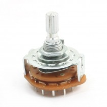 6mm Shaft 3 Pole 4 Position 3P4T Band Channel Selector Rotary Switch