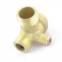 Air Compressor 1/8" 3/8" 1/2" PT Male Thread Check Valve Gold Tone