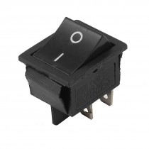 Black DPST On-Off 2 Position Boat Rocker Switch AC 125V/20A 250V/15A