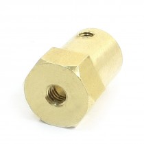 6mm Shaft Dia DC Geared Motor to Robot Small Car Wheels Hex Coupler