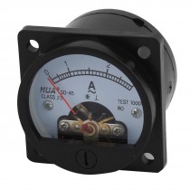 SO-45 Class 2.5 Accuracy AC 0-3A Analog Ammeter Panel Meter Black