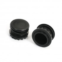 22mm Dia Mounting Hole Pilot Lamp Push Button Switch Plug Black 2 Pcs