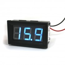 DC 4.5-30V 2-Wire Blue LED 3-Digit Panel Volt Voltmeter Module Black