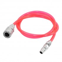 12 5mm Quick Fittings Clear Red Air Compressor 8x5mm PU Tubing Hose 3 3ft