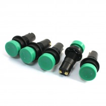 5Pcs 24V-110V 6A Green Protected Flat Head Pushbutton Switch for Machine Tool