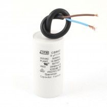 2 Wires 8uF 50/60Hz 450VAC CBB60 Motor Run Capacitor