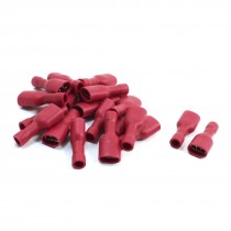 20Pcs 7mm 22-16AWG Insulated Spade Connector Push On Crimp Terminal