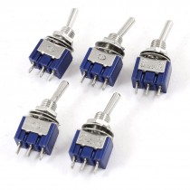 5pcs AC 125V 6A 3 Pins Terminals On/Off Dual Position SPDT Toggle Switch