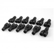 Air Piping 3 Ways 6mm to 6mm Y Shaped Coupler Tube Quick Joint Fittings 12 Pcs