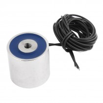 DC 24V 39.7Lb Continuous Electromagnet Magnet Solenoid Lift Holding