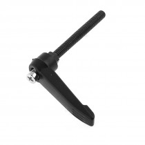 60mm Length 6mm Dia Threaded Metal Adjustable Handle Lever Black