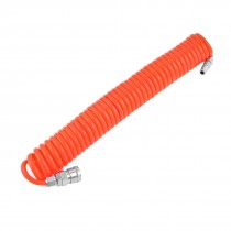 6M Length 8mm x 5mm Polyurethane PU Recoil Air Compressor Hose Tube Orange Red