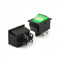 2Pcs AC 125V/20A 250V/15A 4 Pin DPST 2Way Green Snap In Rocker Boat