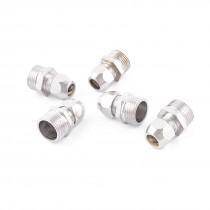 3 8" PT Male Threaded Hose Quick Joint Connecting Coupler Silver Tone 5 Pcs