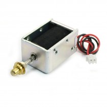 DC24V 0.8A Open Frame Solenoid Electromagnet w Plunger 2mm 850g 5mm 500g