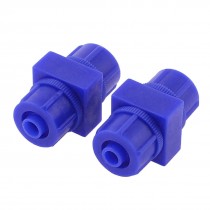 10mm to 10mm Diameter Blue Plastic Pneumatic Straight Connector Fitting 2pcs