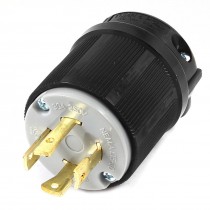 Black Plastic Shell 4 Pins Locking Plug Connector AC 250V 30A NEMA L15-30