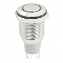 24V Red LED Lamp 5Pin SPDT Latching 16mm Mounting Pushbutton Switch