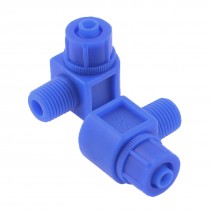 1 2" Male Threaded Blue Plastic Pneumatic Straight Adapters Fitting x 2